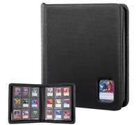 ProCase Classeur Toploader pour Cartes TCG, Binder Toploader pour 324 Pièces de Cartes de Sport/Pokémon/MTG/Lorcana 8,5 × 11 cm, Rangement Top Loader de Collection avec Fenêtre d’Affichage -Noir