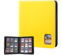 ProCase Classeur Toploader pour Cartes TCG, Binder Toploader pour 324 Pièces de Cartes de Sport/Pokémon/MTG/Lorcana 8,5 × 11 cm, Rangement Top Loader de Collection avec Fenêtre d’Affichage -Jaune