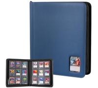 ProCase Classeur Toploader pour Cartes TCG, Binder Toploader pour 324 Pièces de Cartes de Sport/Pokémon/MTG/Lorcana 8,5 × 11 cm, Rangement Top Loader de Collection avec Fenêtre d’Affichage-Bleu marine