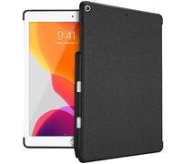 ProCase Coque Arrière Antichoc pour iPad 10.2", iPad 9ème 2021, iPad 8ème 2020, 7ème 2019, Housse Etui Arrière très Résistance avec Porte de iPencil-Noir