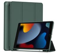 ProCase Coque avec Porte-Stylet pour iPad 10.2" iPad 9/8/7ème Génération 2021/2020/2019, Nouvel Étui Amélioré, Housse de Protection Anti-Chute -Vert Nuit