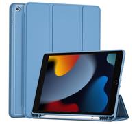 ProCase Coque avec Porte-Stylet pour iPad 10.2" iPad 9/8/7ème Génération 2021/2020/2019, Nouvel Étui Amélioré, Housse de Protection Anti-Chute -Bleu