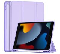 ProCase Coque avec Porte-Stylet pour iPad 10.2" iPad 9/8/7ème Génération 2021/2020/2019, Nouvel Étui Amélioré, Housse de Protection Anti-Chute -Violet