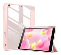 ProCase Coque avec Porte-Stylet pour iPad 10.2" iPad 9/8/7ème Génération 2021/2020/2019, Nouvel Étui Amélioré, Housse de Protection Anti-Chute -Rose