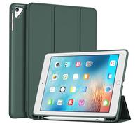 ProCase Coque avec Porte-Stylet pour iPad 6/5ème Génération 2018/2017, iPad Air 2/1, 9.7 Pouces, Nouvel Étui Amélioré, Housse de Protection Anti-Chute -Vert Nuit