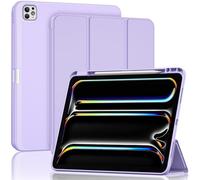ProCase Coque avec Porte-Stylet pour iPad Pro 13 Pouces (M5) 2025/(M4) 2024, Nouvel Étui Amélioré, Housse de Protection Anti-Chute -Violet