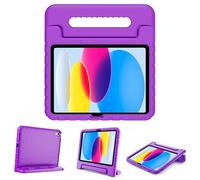 ProCase Coque Enfant Antichoc pour iPad 11 Pouces(A16) 2025, iPad 10ème Génération 10,9 Pouces 2022, Housse de Protection avec Porte-Stylet pour Enfant, en Silicone avec Poignée Transport-Violet