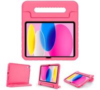 ProCase Coque Enfant Antichoc pour iPad 11 Pouces(A16) 2025, iPad 10ème Génération 10,9 Pouces 2022, Housse de Protection avec Porte-Stylet pour Enfant, en Silicone avec Poignée Transport-Rosé