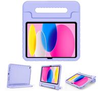 ProCase Coque Enfant Antichoc pour iPad 11 Pouces(A16) 2025, iPad 10ème Génération 10,9 Pouces 2022, Housse de Protection avec Porte-Stylet pour Enfant, en Silicone avec Poignée Transport-Violet Clair