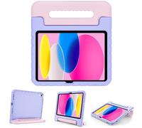 ProCase Coque Enfant Antichoc pour iPad 11 Pouces(A16) 2025, iPad 10ème Génération 10,9 Pouces 2022, Housse de Protection avec Porte-Stylet pour Enfant, en Silicone avec Poignée Transport-Violetrose