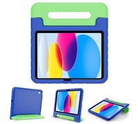 ProCase Coque Enfant Antichoc pour iPad 11 Pouces(A16) 2025, iPad 10ème Génération 10,9 Pouces 2022, Housse de Protection avec Porte-Stylet pour Enfant, en Silicone avec Poignée Transport-Marine Vert