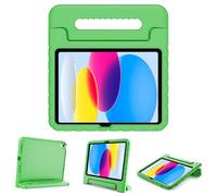 ProCase Coque Enfant Antichoc pour iPad 11 Pouces(A16) 2025, iPad 10ème Génération 10,9 Pouces 2022, Housse de Protection avec Porte-Stylet pour Enfant, en Silicone avec Poignée Transport-Vert