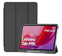 ProCase Coque Étui pour Lenovo Tab M11(TB330FU)/K11/K11e 2024 11" Pouces avec Porte-Stylo, Housse de Protection Antichute en Cuir PU Ultra Léger et Classique Réveil/Sommeil Automatique-Noir
