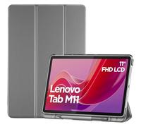 ProCase Coque Étui pour Lenovo Tab M11(TB330FU)/K11/K11e 2024 11" Pouces avec Porte-Stylo, Housse de Protection Antichute en Cuir PU Ultra Léger et Classique Réveil/Sommeil Automatique-Gris
