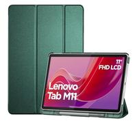 ProCase Coque Étui pour Lenovo Tab M11(TB330FU)/K11/K11e 2024 11" Pouces avec Porte-Stylo, Housse de Protection Antichute en Cuir PU Ultra Léger et Classique Réveil/Sommeil Automatique-Vert Nuit