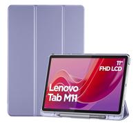 ProCase Coque Étui pour Lenovo Tab M11(TB330FU)/K11/K11e 2024 11" Pouces avec Porte-Stylo, Housse de Protection Antichute en Cuir PU Ultra Léger et Classique Réveil/Sommeil Automatique-Violet Clair