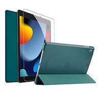 ProCase Coque + Flim d’ Écran pour iPad 10.2", iPad 9 2021, iPad 8 2020, iPad 7 2019, Étui Housse de Protection Anti-Chute, Rabat Magnétique Stable-Emerald