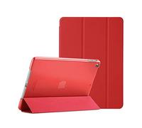 ProCase Coque iPad 9ème Génération 2021/iPad 8ème Génération 2020/iPad 7ème Génération 2019, Coque iPad 10.2", Housse Étui de Protection, Veille/Réveil Automatique -Rouge