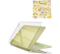 ProCase Coque MacBook Neo 13” 2026 Transparente, Protection MacBook Neo en PC Rigide, Fine et Légère avec Stickers Décoratifs Inclus -Stickers Jaune