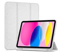 ProCase Coque Porte-Stylet pour iPad A16 11 Pouces 2025 11ème Génération, iPad 10ème Génération 10,9 Pouces en 2022, Nouvel Étui Amélioré, Housse de Protection Anti-Chute -Argent pailleté