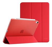 ProCase Coque pour iPad Air 11 Pouces (M4) 2026/(M3) 2025/(M2) 2024, Air 5ème 2022/4ème 2020 10.9 Pouces, Étui de Protection Anti-Chute, Rabat Magnétique Stable -Rouge