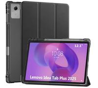 ProCase Coque pour Lenovo Idea Tab Plus 12.1" 2025, Housse de Protection Ultra-Fine avec Veille/Réveil Automatique pour Tablette Lenovo Idea Tab +, Porte-Stylet et Fermeture Magnétique -Noir