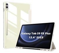 ProCase Coque pour Tab Galaxy S9 FE Plus 2023(SM-X610/SM-X616B) 12.4 Pouces avec S Pen Holder, Étui Housse de Protection Antichute Galaxy Tablette S9 FE+ Plus 12.4" -Beige