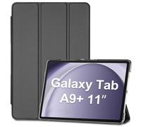 ProCase Coque pour Tablette Samsung Tab A9 Plus (SM-X210/X215/X216/X218), Étui de Protection Galaxy Tab A9+ 11 Pouces 2023, Housse Antichoc à Trois Volets avec Veille/Réveil Automatique -Noir
