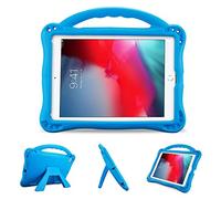 ProCase Coque Silicone iPad 6, iPad 5, iPad Air 2, iPad Air 1, Enfant Antichoc Housse de Protection Renforcé, Etui Léger pour iPad 9.7 Pouces, Très Résistante avec Poignée de Transport-Bleu