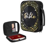 ProCase Couverture Bible avec Fermeture éclair, Sac de Transport Biblique Peut Stocker des Livres et des Stylos, Cadeau de Housse Biblique pour Hommes et Femmes -Noir