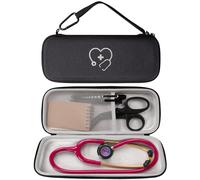 Procase Étui Antichoc Pour 3m Littmann Cardiology Iii,Classic Iii,Classic Ii,Lightweight Ii S.E,Master Cardiology,Avec Poche Intérieure Pour Accessoire-Noir
