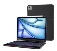 ProCase Étui avec clavier pour iPad Air 5{^>e<^} 2022/Air 4{^>e<^} 11" 2020/iPad Pro 11" 2022 2021 2020 2018, clavier sans fil avec 7 couleurs rétroéclairées, rotation à 360 degrés, mise en