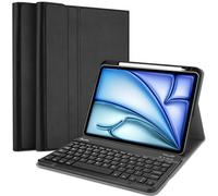ProCase Étui Clavier QWERTY pour iPad Air 11 Pouces (M3) 2025/(M2) 2024, iPad Air 5ème Génération 2022/ Air 4ème 2020 10,9 Pouces, Housse Clavier sans Fil Détachable -Noir