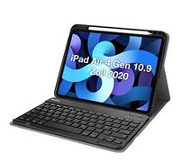 ProCase Étui de Clavier Allemand avec Porte-Stylo pour iPad Air 11" M2 2024/iPad Air 5 2022/Air 4 Gen 2020 10,9", Ultra Fin, avec Aimant Amovible, Clavier sans Fil