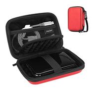 ProCase Étui Disque Dur Externe 2,5", Housse de Protection pour WD, Toshiba, Canvio, Seagate, Samsung SSD HDD, Pochette Portable Antichoc 2,5 Pouces avec Emplacements pour Cartes et Accessoires-Rouge