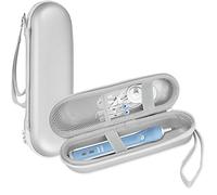 ProCase Étui pour Brosse à Dents Électrique Oral-B Vitality Pro/Oral-B Pro/Oral-B IO/Philips Sonicare, Housse Antichoc de Protection Rigide, Boîtier de Voyage Compact pour Brosse à Dents -Argent