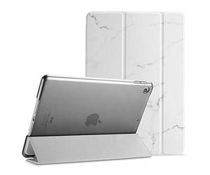 ProCase Étui pour iPad 9ème/8e/7ème génération 10,2 Pouces 2021 2020 2019, Housse de Protection Smart Case Cover Compatible avec iPad 9/8/7 - Marbre Blanc