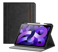 ProCase Étui pour iPad Air 11 Pouces (M3) 2025/(M2) 2024, iPad Air 5ème Génération 2022/ Air 4ème 2020 10,9 Pouces, Coque Case de Protection en Cuir PU, Anti-Chocs, Anti-Rayures -Noir