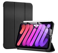 ProCase Étui pour iPad Mini 7 A17 Pro 2024/mini 6 2021 8,3" - Noir | Ultra Fine et Légère, Coque Intelligente à 3 Volets, Dos Semi-Transparent Mat