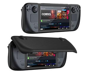 ProCase Étui pour Pont Steam, Flip Cover Compatible avec Valve de 7 Pouces Steam Deck Case Housse de Protection magnétique Amovible Avant Steam Deck Skin 2021 Accessoires -Noir