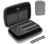 ProCase Étui Rigide de Voyage pour Macbook Adaptateur de Courant Chargeurs Câbles Banque d’Énergie Apple Magic Mouse Apple Pencil USB Flash Disk SD Card -Gris Noir