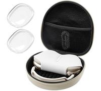 ProCase Étui Transport Rigide pour AirPods Max 2020/2024 avec Couvercle et Pochette en Filet, Housse Protecteur Portable de Voyage pour AirPods Max -Starlight