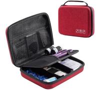 ProCase Étui Voyage de Insuline Médicament, Trousse à Insuline Diabétique Pratique, Sac Diabète de Stylos à Insuline, Seringues et Aiguilles, Coque Voyage Insuline -Vin
