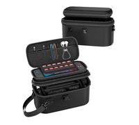 ProCase Housse Double Couche pour Nintendo Switch 2 2025 7.9", Grand Sac de Transport pour Console Switch 2 et ses Accessoires Complets, Étui Rigide de Voyage, Design Détachable avec Bandoulière -Noir