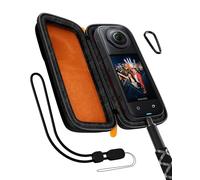 ProCase Housse pour Insta360 X5/X4, Étui Rigide Compact avec Doublure Douce, Accessoire pour Caméra Insta360, Protection Antichoc et Antipoussière, Sac pour Caméra avec Mousqueton et Dragonne -Noir