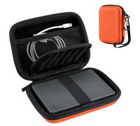 ProCase Pochette pour Disque Dur Externe 2.5", Sacoches et Étuis pour Disque Dur, Compatible avec UnionSine, Seagate, Toshiba Canvio Partner, WD, Samsung SSD, Housse de Protection Universelle -Orange