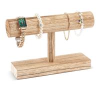 Procase Présentoir Bracelet en Bois, Porte Bracelet, Support Bracelet Détachable à 1 Niveau, Porte Bijoux pour Bracelet Montre Élastique Cheveux -Naturel