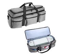 ProCase Sac pour Cricut Maker 3 Explore 3 Explore Air 2/Air Silhouette Cameo 4/3 Traceur Bag Sac de Rangement Robuste Sac de Transport pour perforatrice - Gris, Gris, Fonctionnelle, Robuste, Sportive