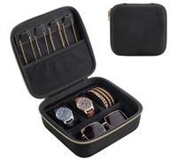 ProCase Trousse Bijoux Voyage pour Homme, Pochette Bijoux en EVA Dur, Mallette Bijoux -S, Noir