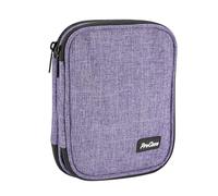 Procase Trousse Double (Pas d’Accessoires Inclus) pour Accessoires et Outils de Crochet, Petit Sac pour Crochet Aiguille Tricot Circulaire (jusqu'à 16.5 cm)-Violet